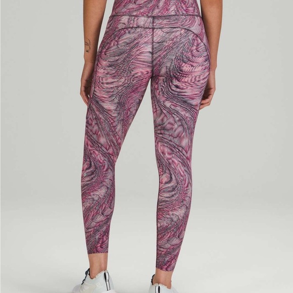 Lululemon Women’s High-Rise Sonic Pink  Reflection Tight Nulux In Size 8 - Picture 2 of 8